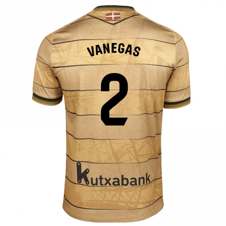 Femme Football Maillot Manuela Vanegas Cataño #2 Marron Tenues Extérieur 2024/25