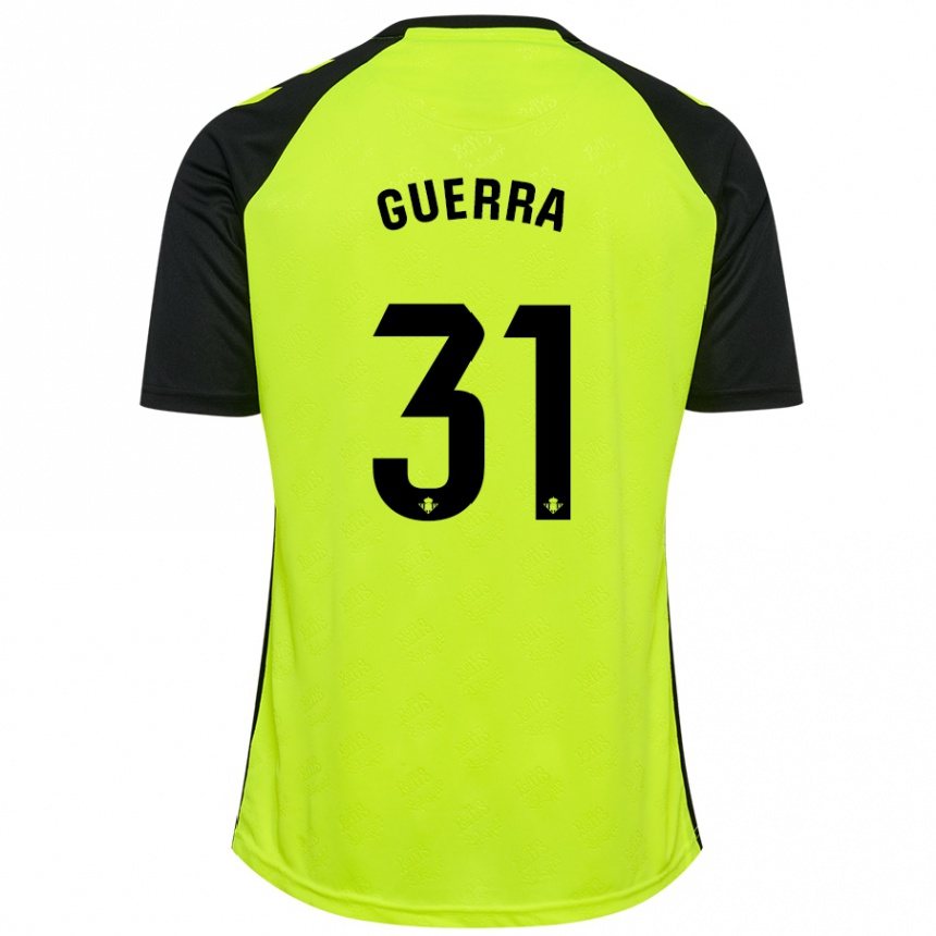 Femme Football Maillot Ana Guerra Morcillo #31 Jaune Fluo Noir Tenues Extérieur 2024/25