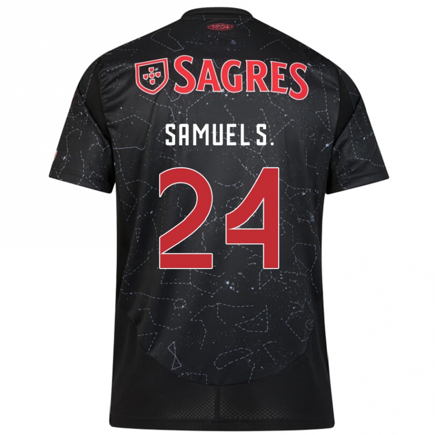 Femme Football Maillot Samuel Soares #24 Noir Rouge Tenues Extérieur 2024/25