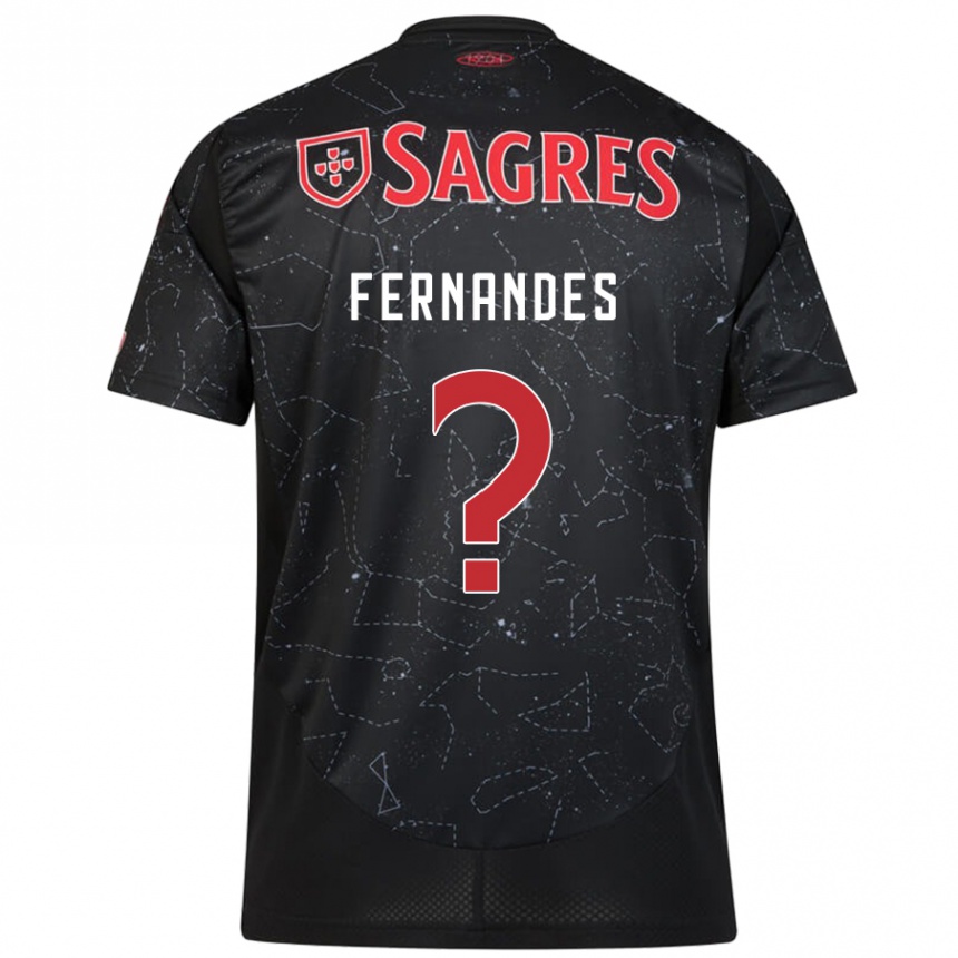 Femme Football Maillot Ricardo Fernandes #0 Noir Rouge Tenues Extérieur 2024/25