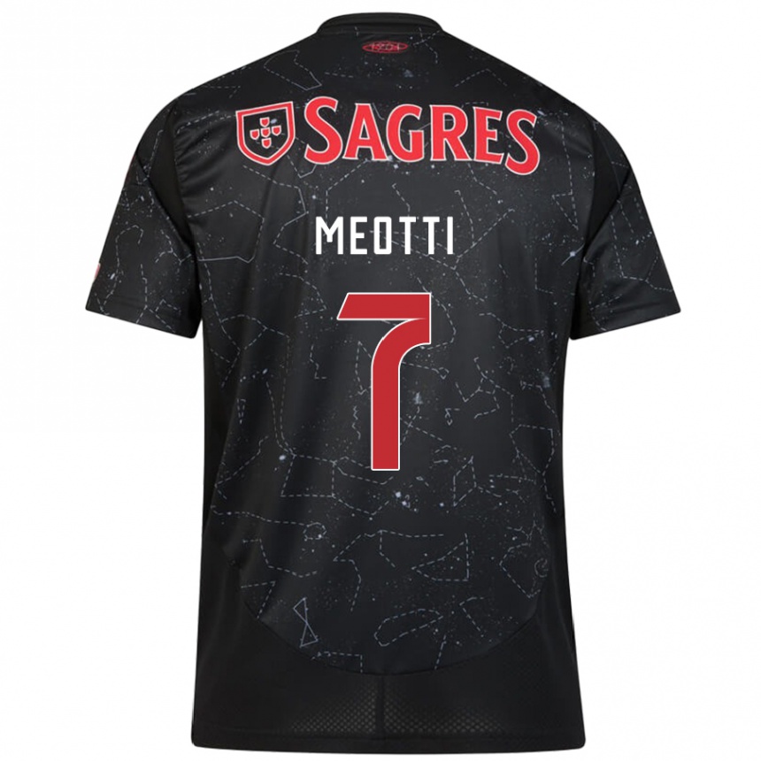 Femme Football Maillot Carlos Meotti #7 Noir Rouge Tenues Extérieur 2024/25