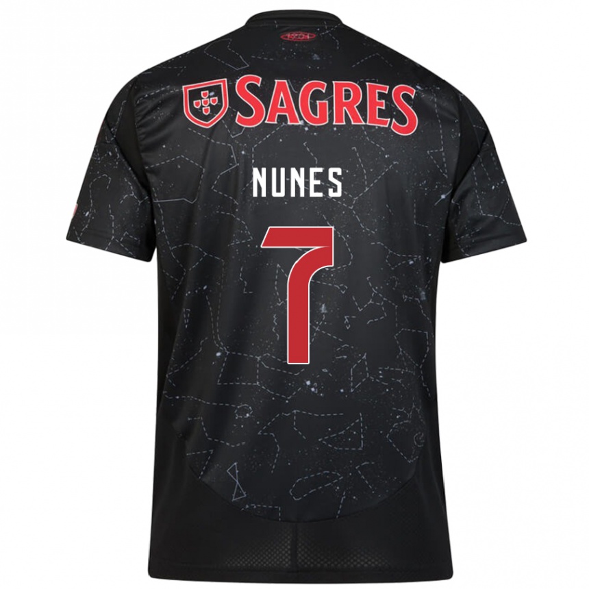 Femme Football Maillot Bernardo Nunes #7 Noir Rouge Tenues Extérieur 2024/25