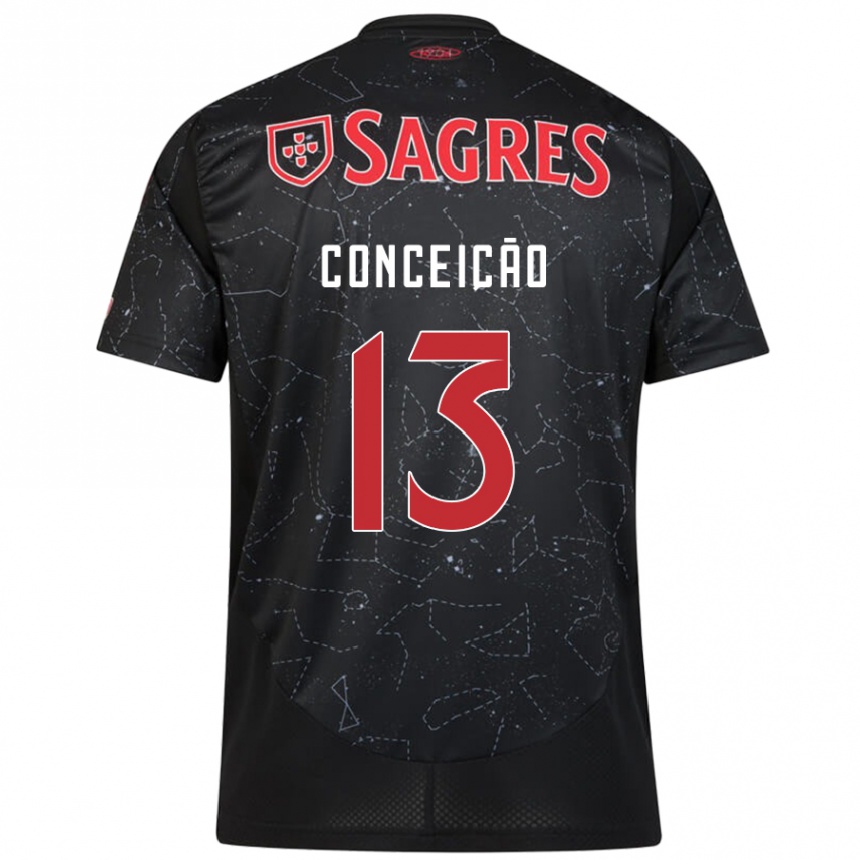 Femme Football Maillot João Conceição #13 Noir Rouge Tenues Extérieur 2024/25