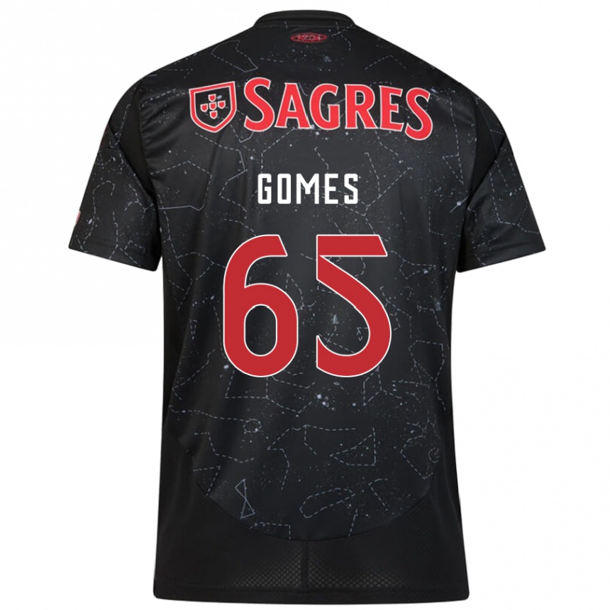 Femme Football Maillot André Gomes #65 Noir Rouge Tenues Extérieur 2024/25