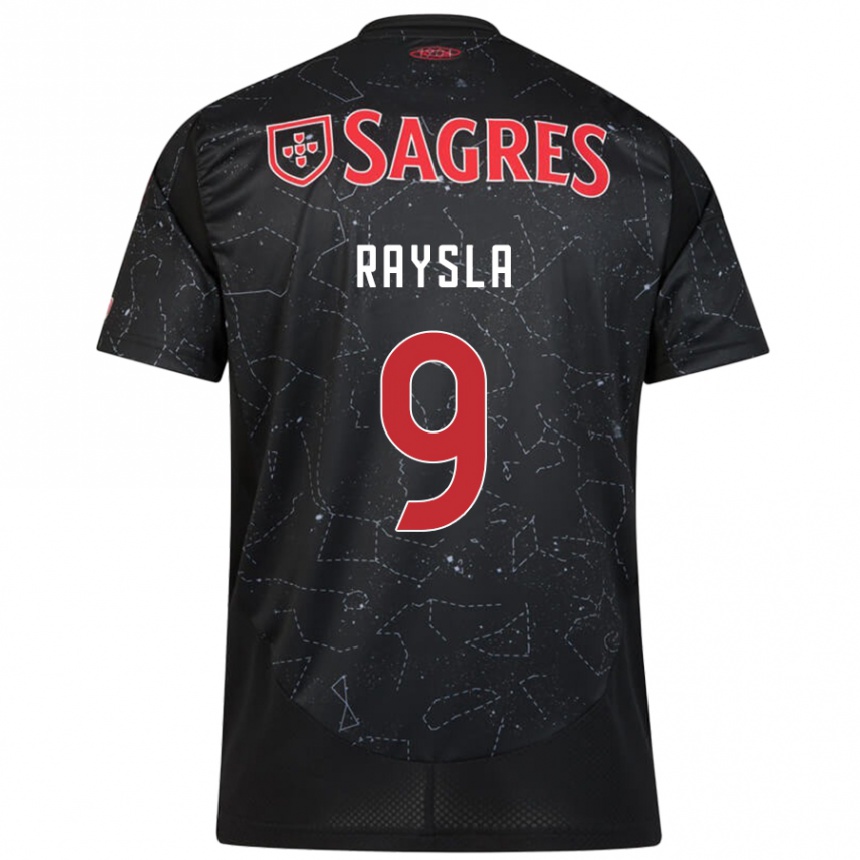 Femme Football Maillot Nycole Raysla #9 Noir Rouge Tenues Extérieur 2024/25