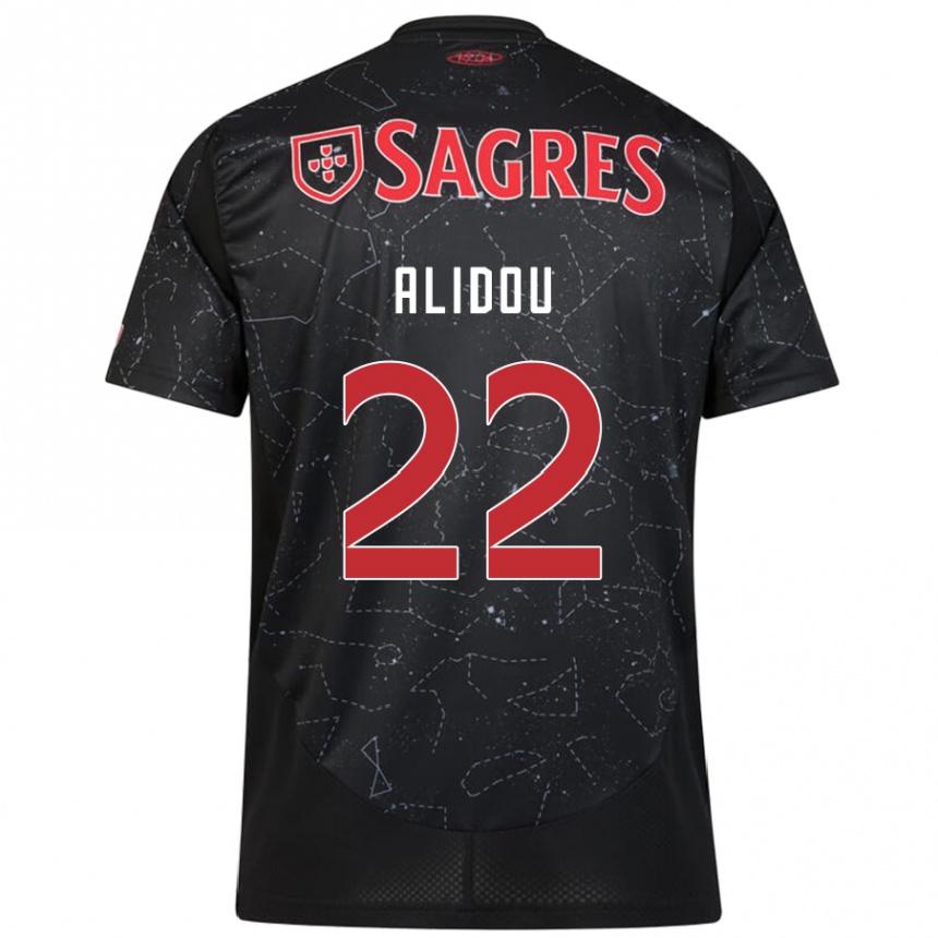 Femme Football Maillot Marie-Yasmine Alidou #22 Noir Rouge Tenues Extérieur 2024/25