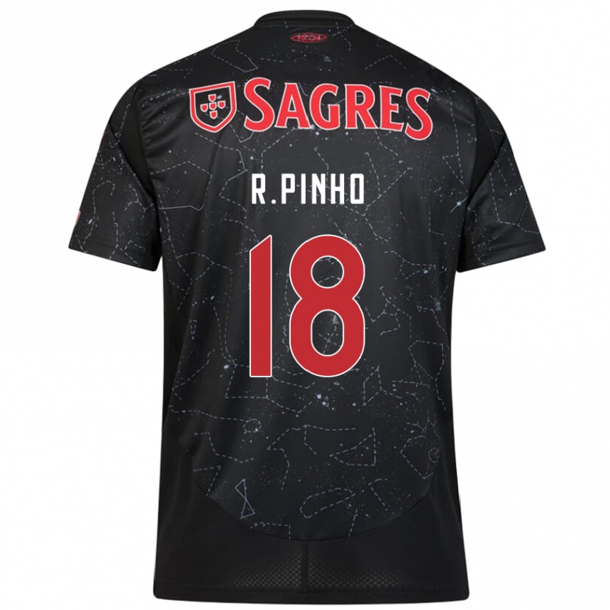 Femme Football Maillot Rodrigo Pinho #18 Noir Rouge Tenues Extérieur 2024/25