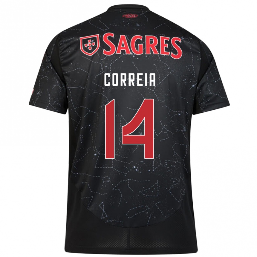 Femme Football Maillot Carolina Correia #14 Noir Rouge Tenues Extérieur 2024/25