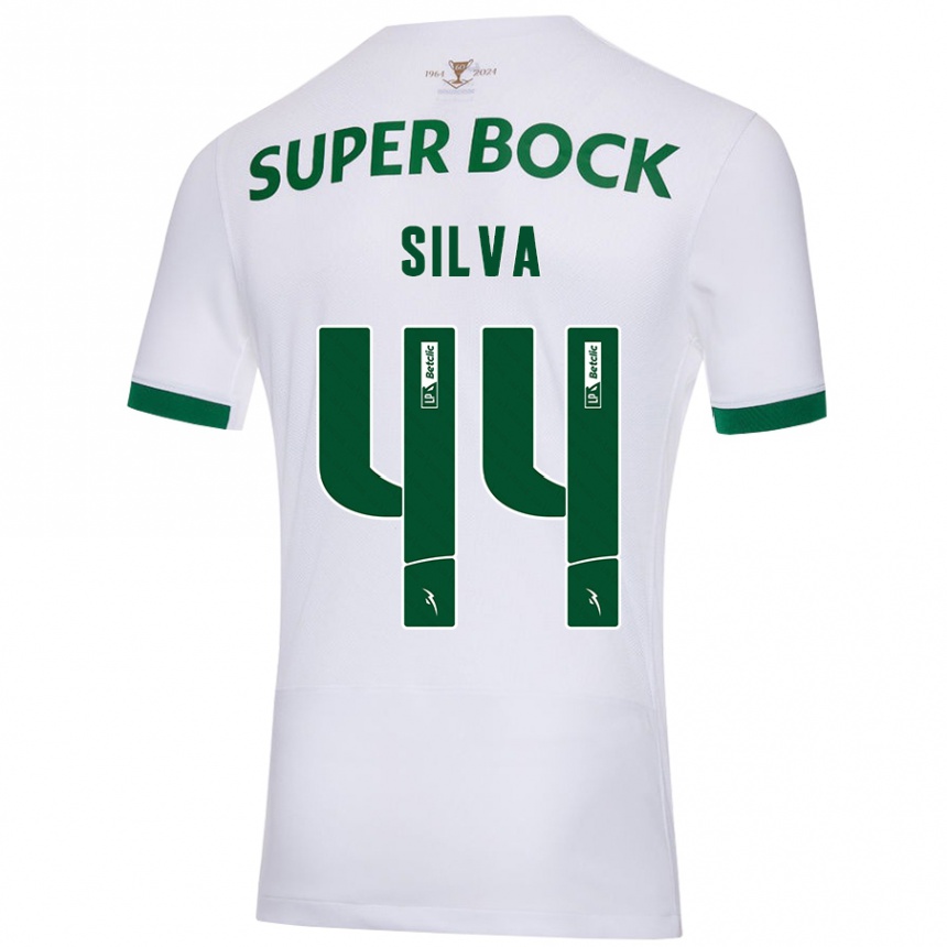 Femme Football Maillot Pedro Silva #44 Blanc Vert Tenues Extérieur 2024/25