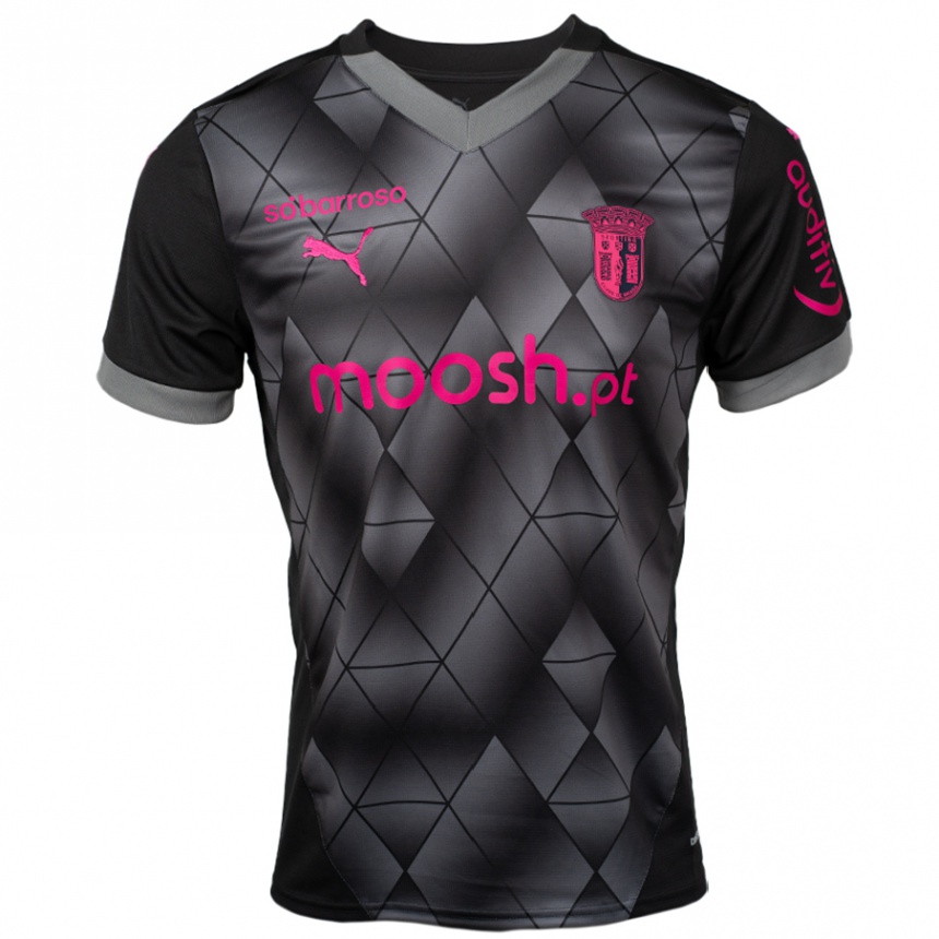 Femme Football Maillot Enzo Tayamoutou #67 Noir Rose Tenues Extérieur 2024/25