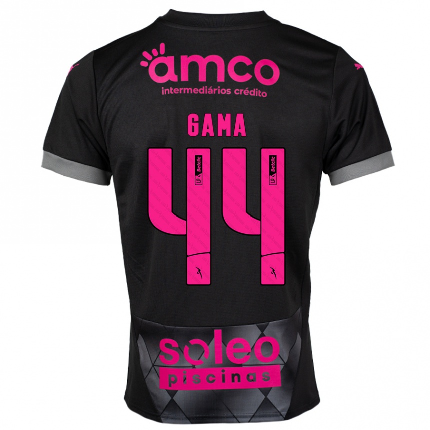 Femme Football Maillot Dinis Gama #44 Noir Rose Tenues Extérieur 2024/25