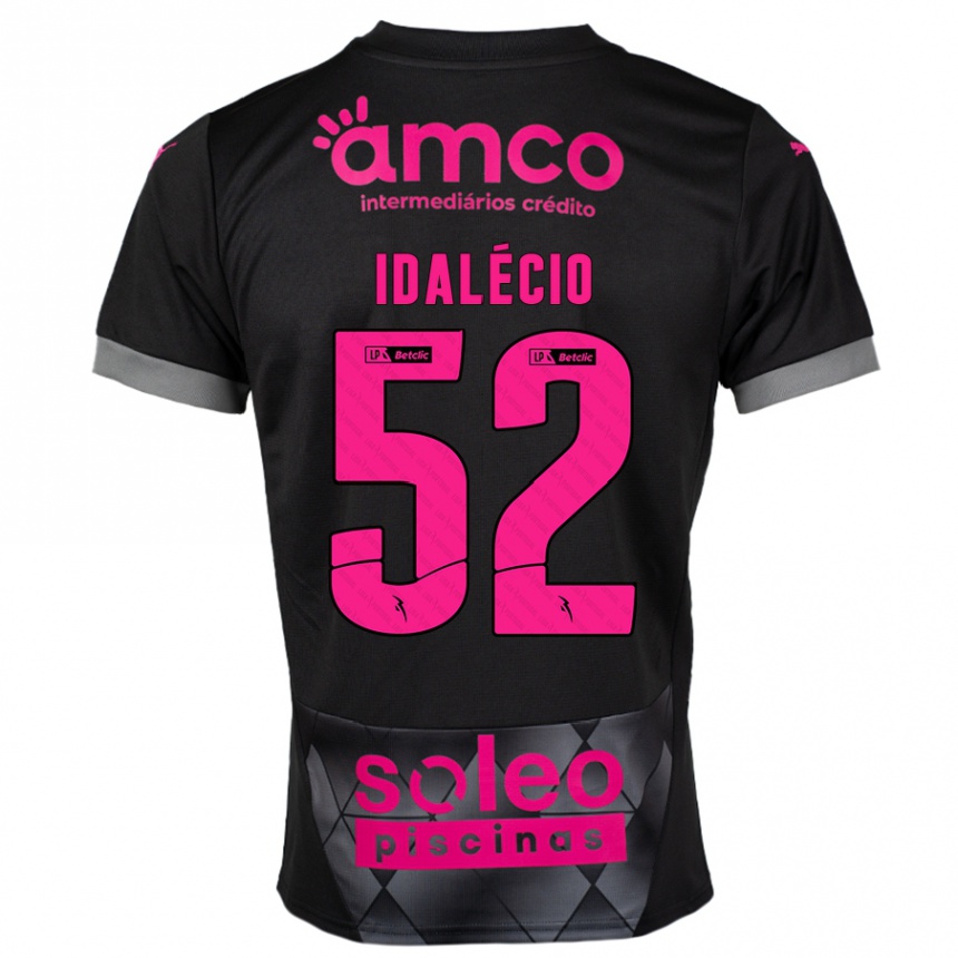 Femme Football Maillot Idalécio #52 Noir Rose Tenues Extérieur 2024/25