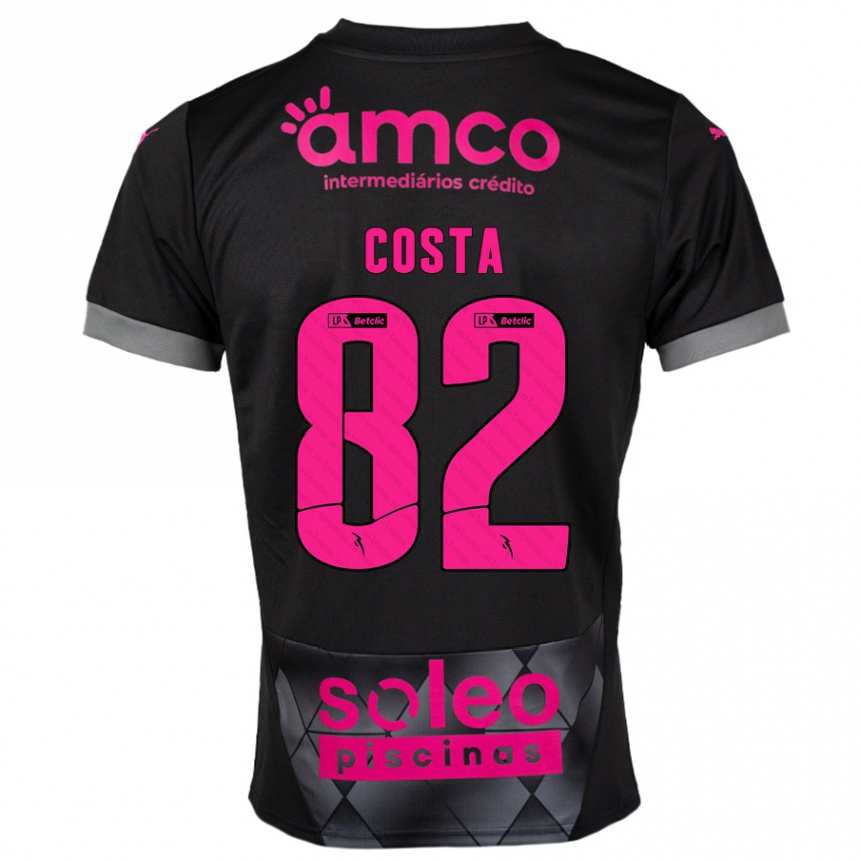 Femme Football Maillot Gui Costa #82 Noir Rose Tenues Extérieur 2024/25