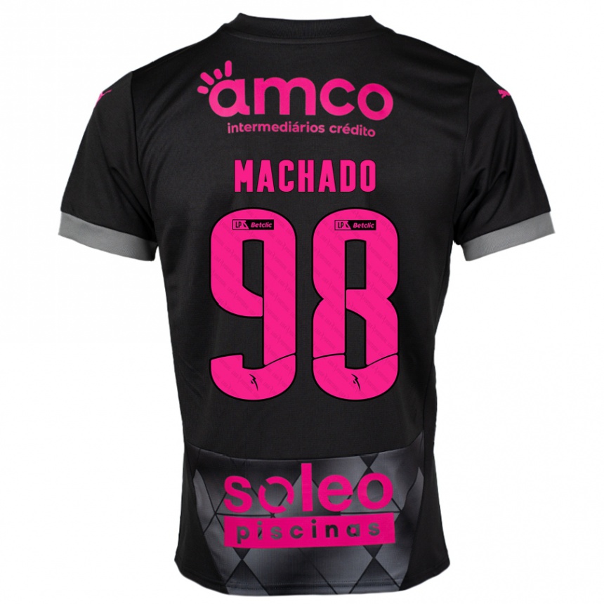 Femme Football Maillot Gonçalo Machado #98 Noir Rose Tenues Extérieur 2024/25