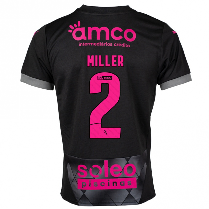 Femme Football Maillot Maria Miller #2 Noir Rose Tenues Extérieur 2024/25