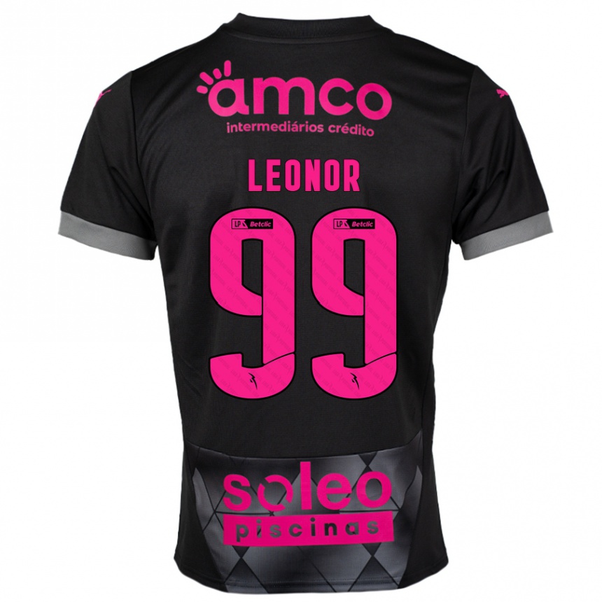 Femme Football Maillot Maria Leonor #99 Noir Rose Tenues Extérieur 2024/25