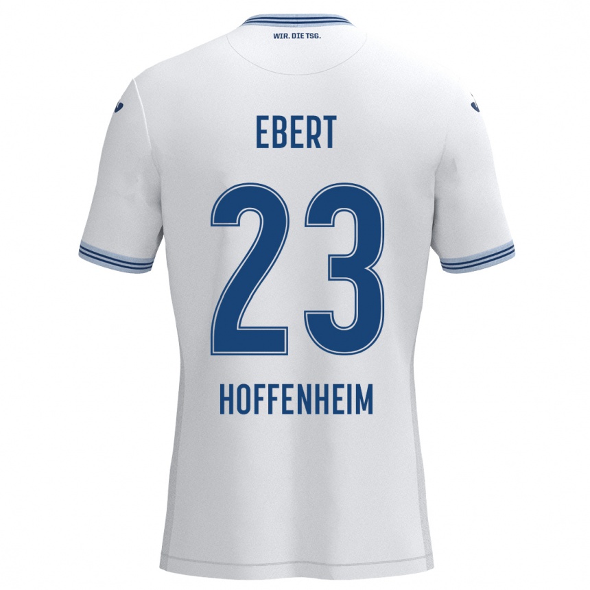 Femme Football Maillot Darijo Ebert #23 Blanc Bleu Tenues Extérieur 2024/25