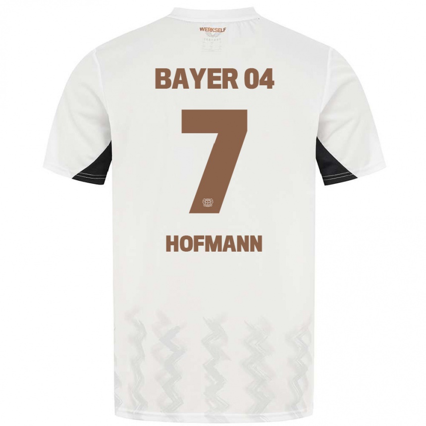 Femme Football Maillot Jonas Hofmann #7 Blanc Noir Tenues Extérieur 2024/25