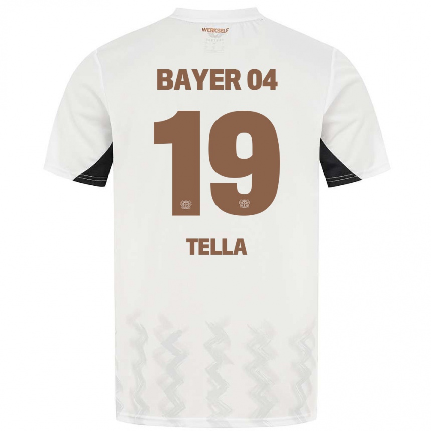 Femme Football Maillot Nathan Tella #19 Blanc Noir Tenues Extérieur 2024/25