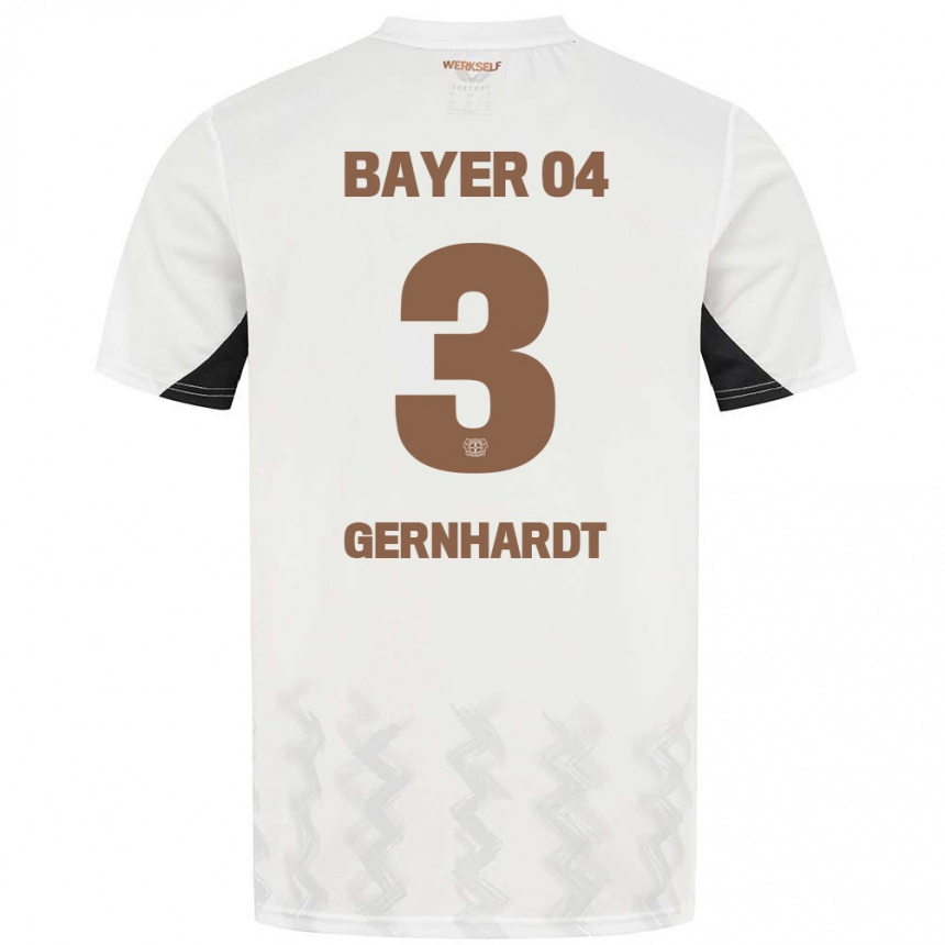 Femme Football Maillot Nils Gernhardt #3 Blanc Noir Tenues Extérieur 2024/25