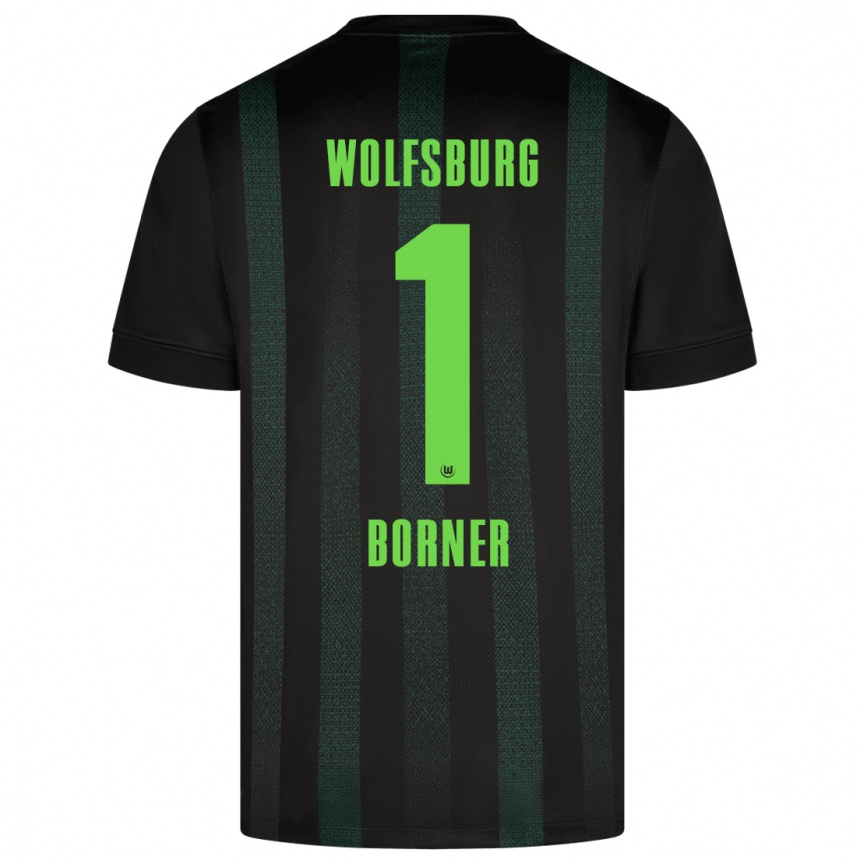 Femme Football Maillot Benedikt Börner #1 Vert Foncé Tenues Extérieur 2024/25