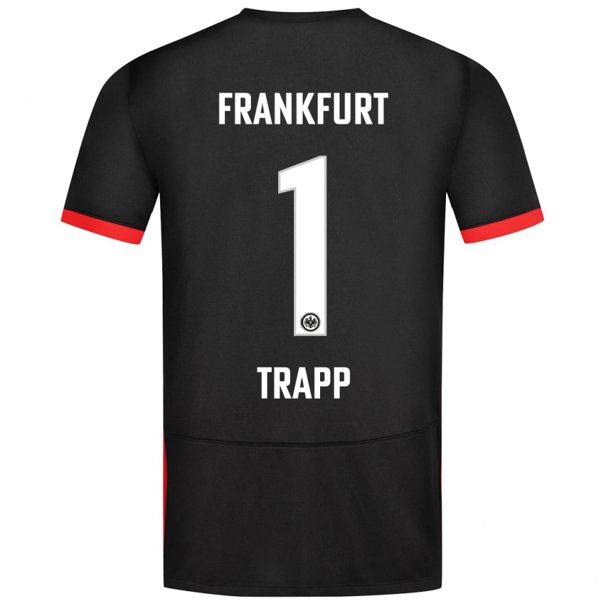 Femme Football Maillot Kevin Trapp #1 Noir Tenues Extérieur 2024/25