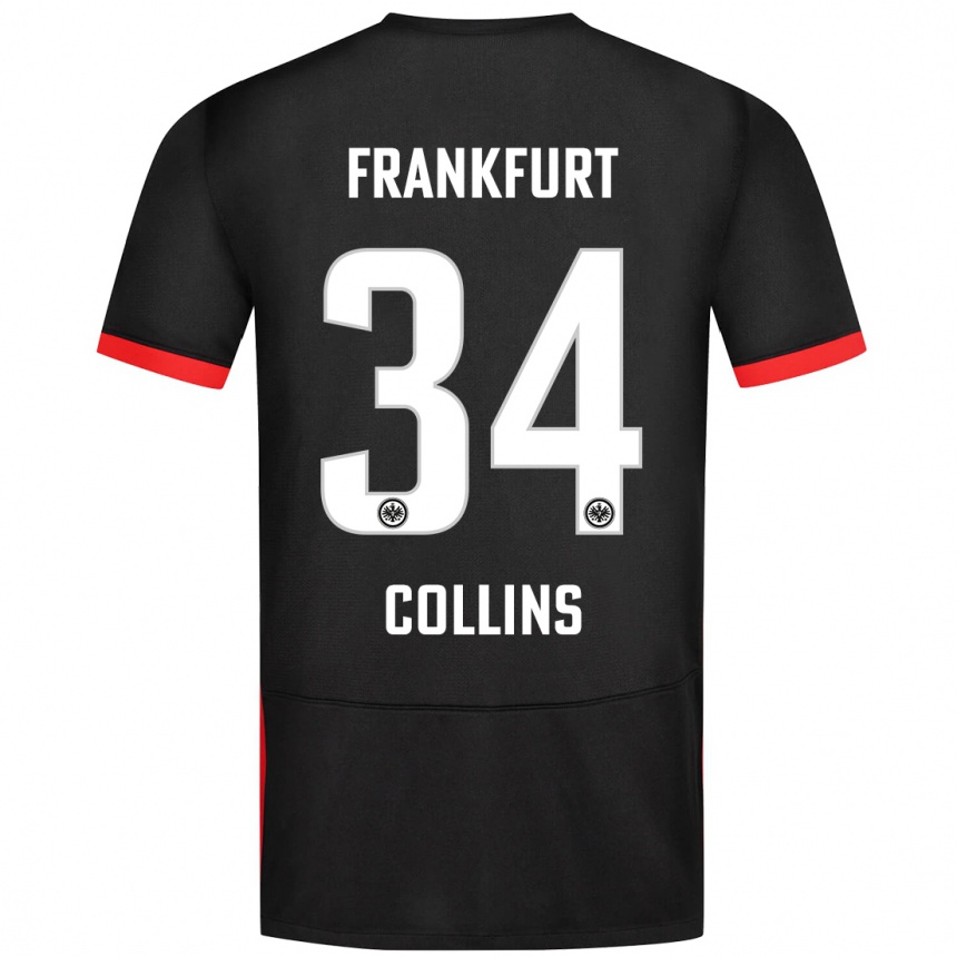 Femme Football Maillot Nnamdi Collins #34 Noir Tenues Extérieur 2024/25