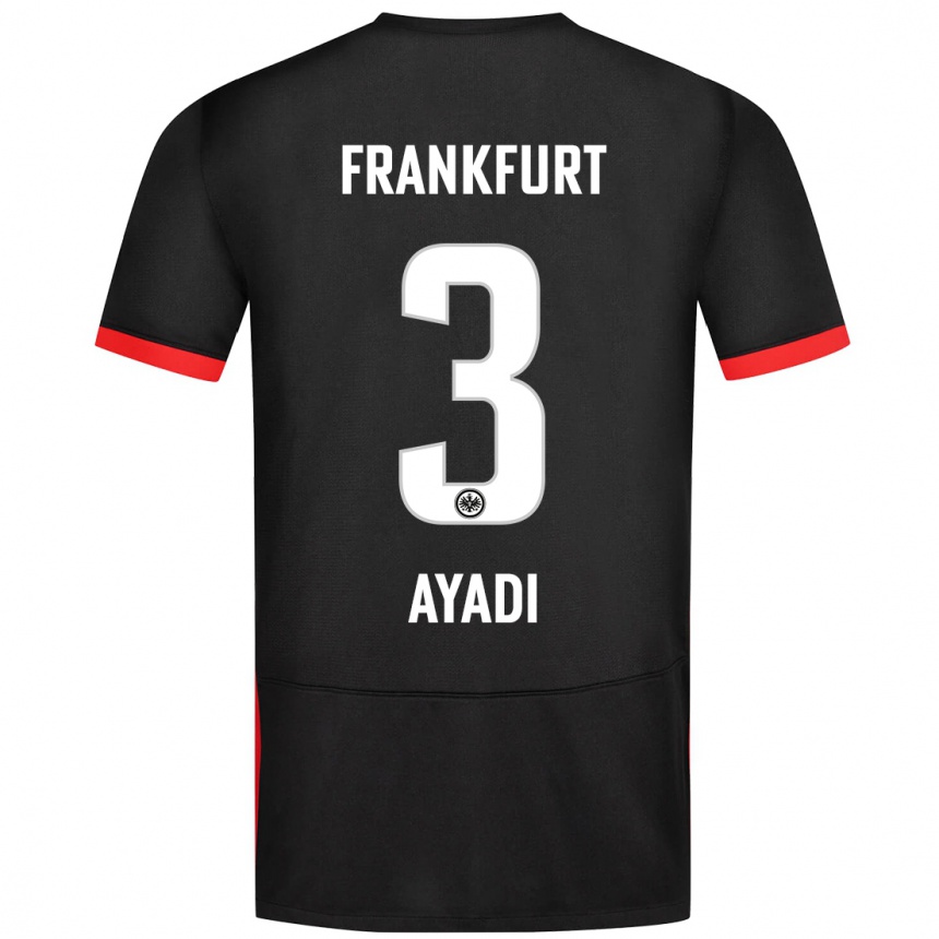 Femme Football Maillot Akram Ayadi #3 Noir Tenues Extérieur 2024/25