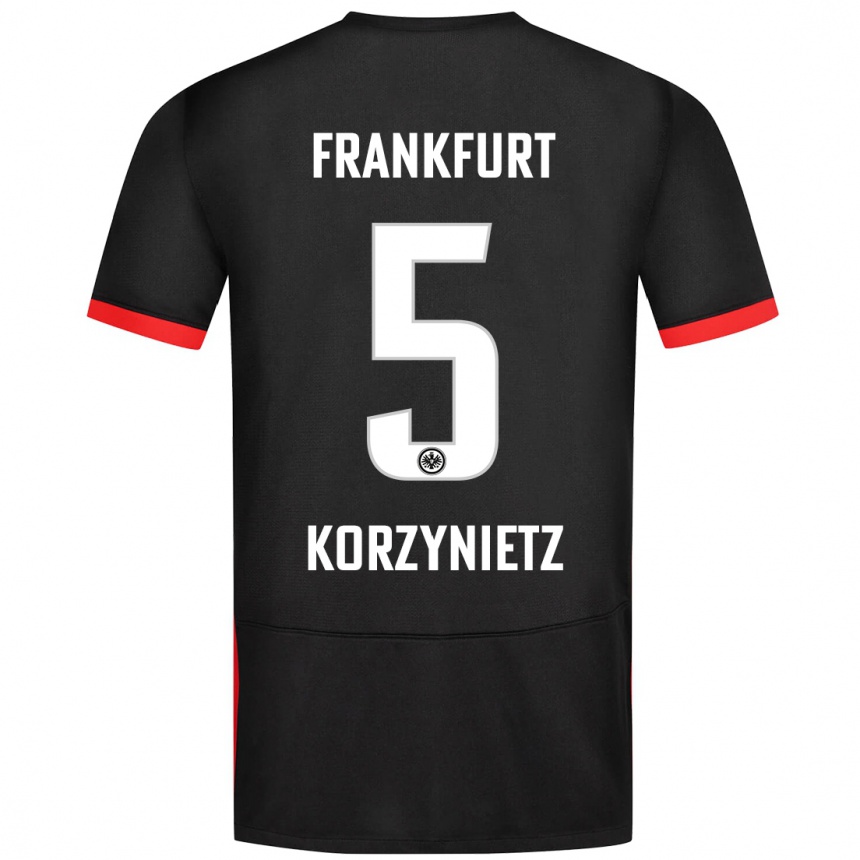 Femme Football Maillot Jaden Korzynietz #5 Noir Tenues Extérieur 2024/25