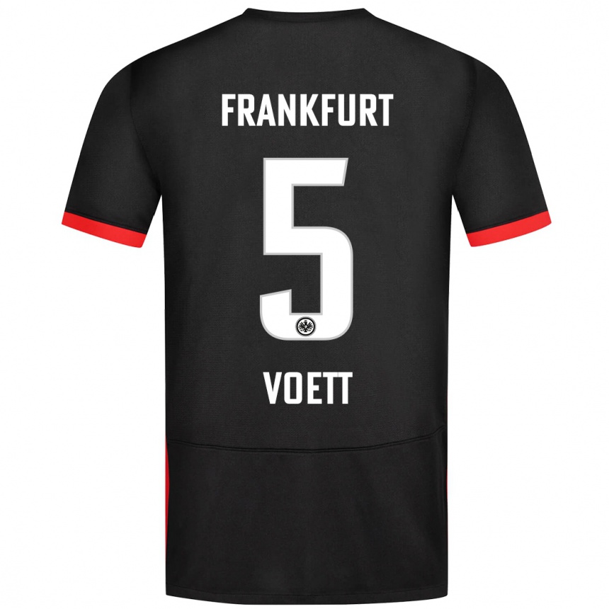 Femme Football Maillot Johannes Voett #5 Noir Tenues Extérieur 2024/25