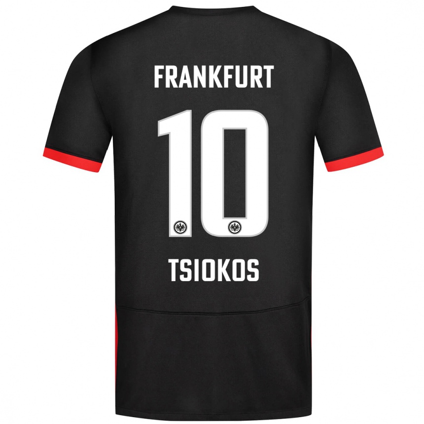 Femme Football Maillot Leonidas Ilias Tsiokos #10 Noir Tenues Extérieur 2024/25