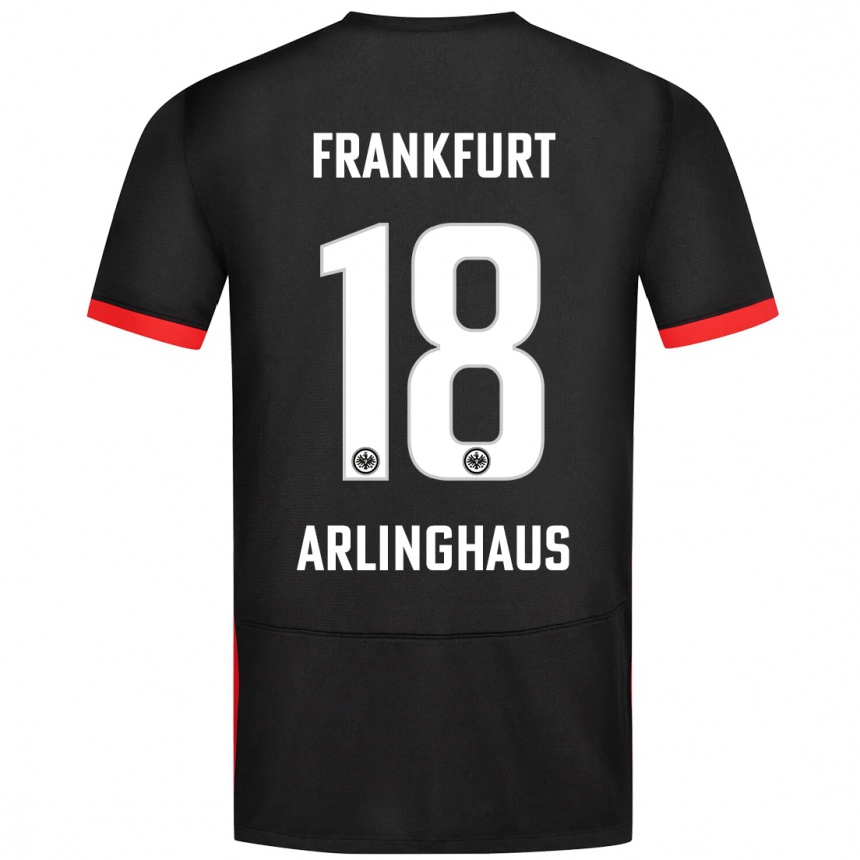 Femme Football Maillot Max Arlinghaus #18 Noir Tenues Extérieur 2024/25