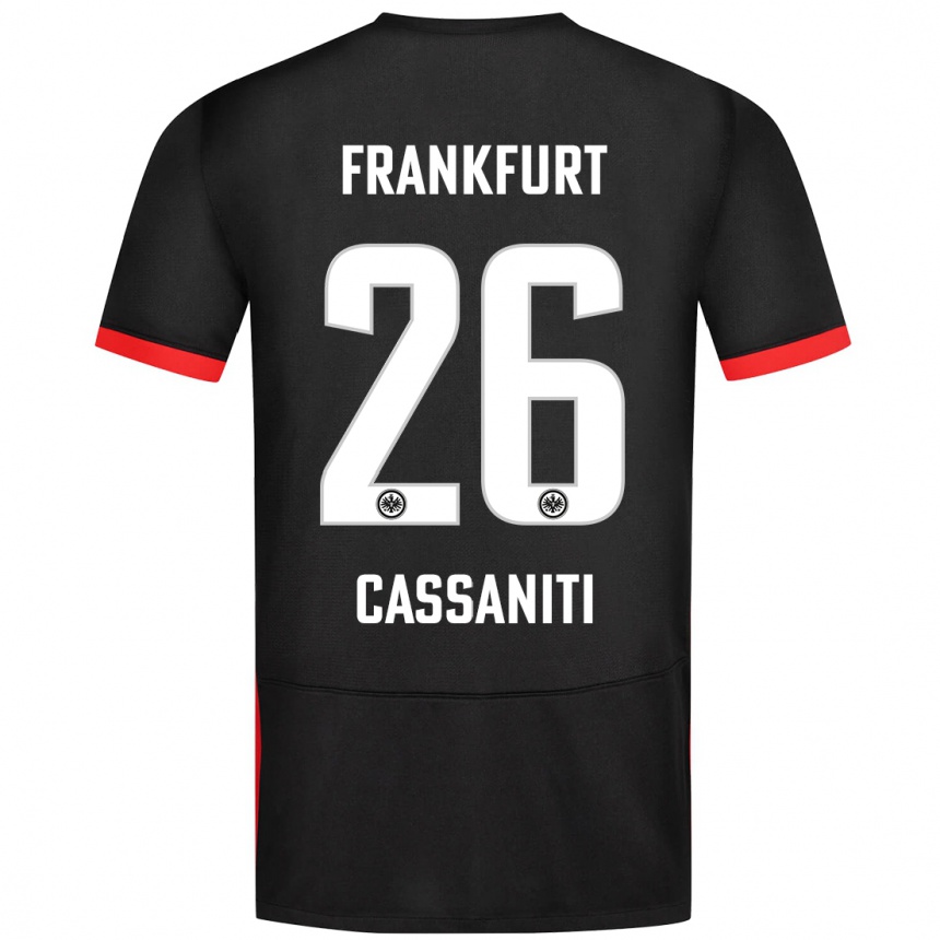 Femme Football Maillot Nino Cassaniti #26 Noir Tenues Extérieur 2024/25