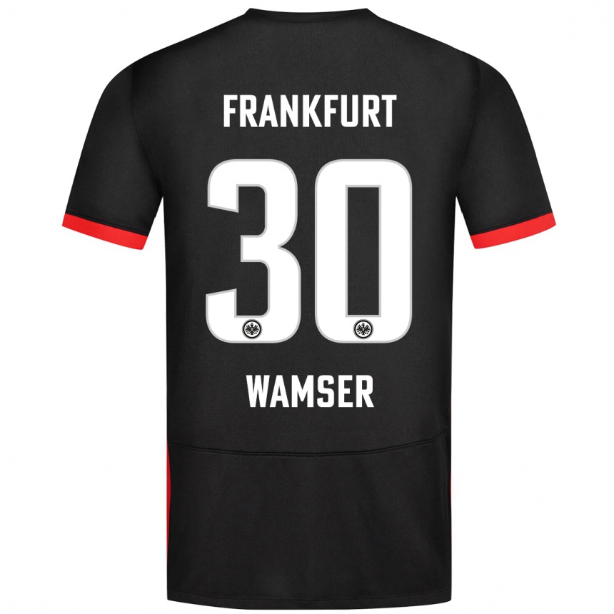 Femme Football Maillot Carlotta Wamser #30 Noir Tenues Extérieur 2024/25