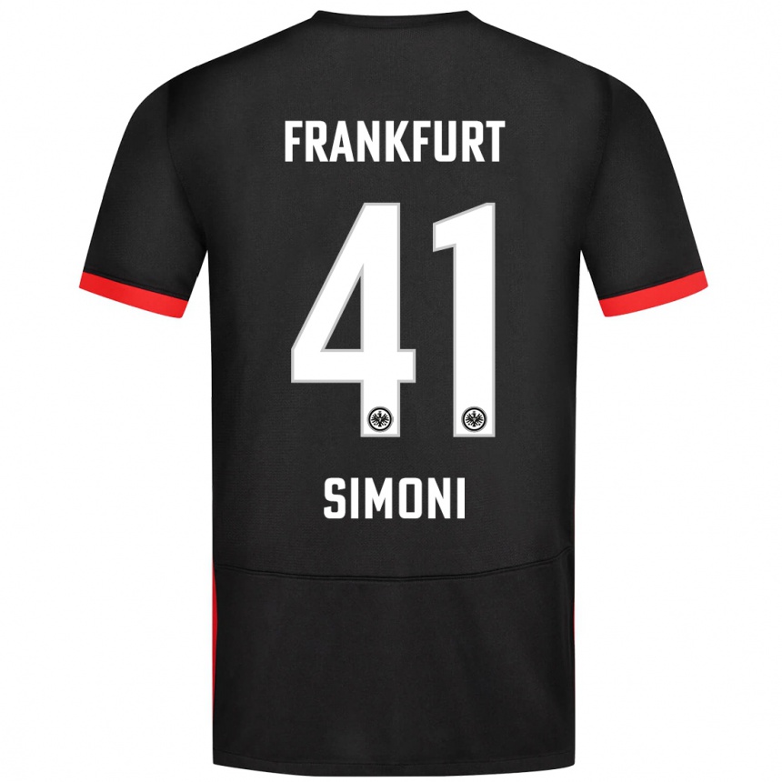 Femme Football Maillot Simon Simoni #41 Noir Tenues Extérieur 2024/25