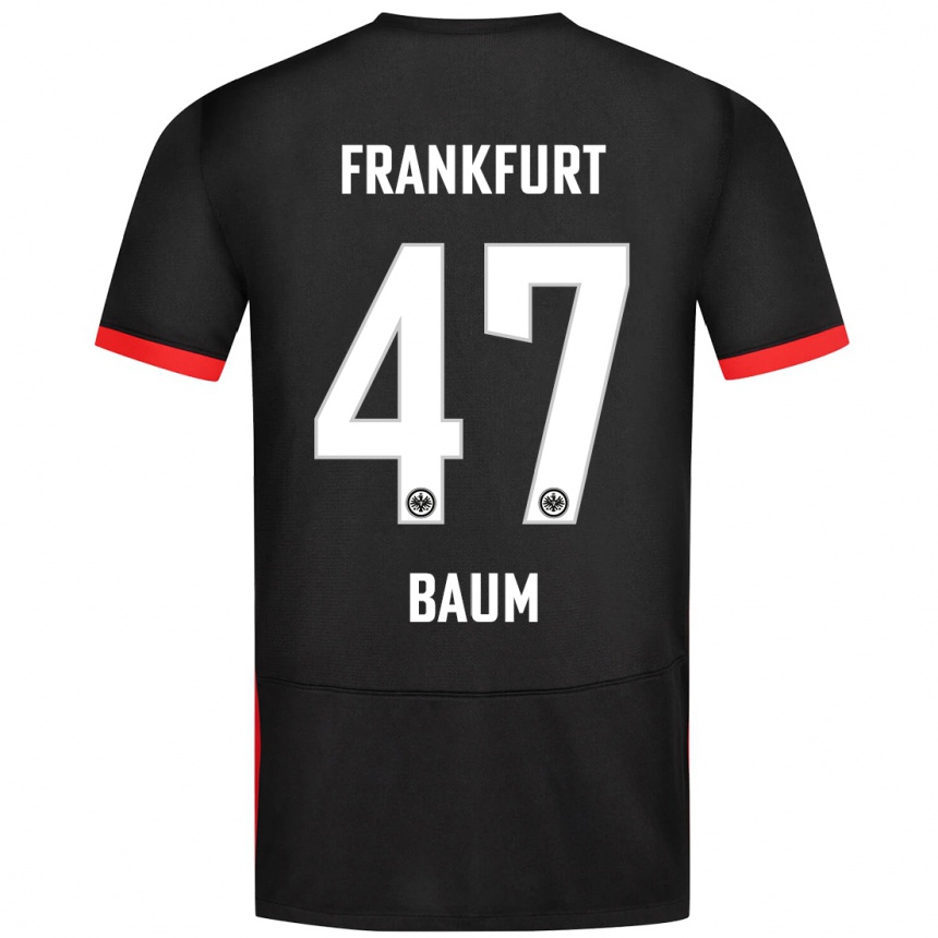 Femme Football Maillot Elias Baum #47 Noir Tenues Extérieur 2024/25