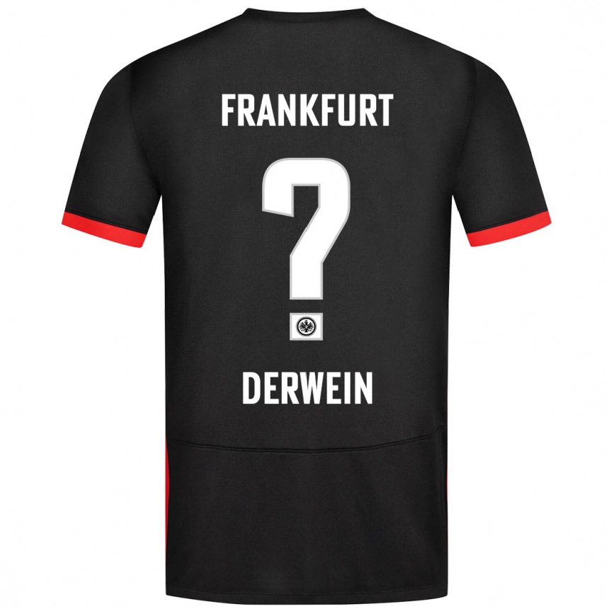 Femme Football Maillot Elias Derwein #0 Noir Tenues Extérieur 2024/25