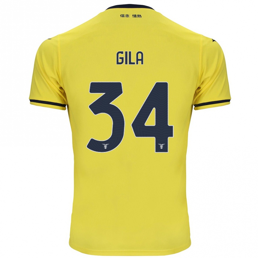 Femme Football Maillot Mario Gila #34 Jaune Tenues Extérieur 2024/25