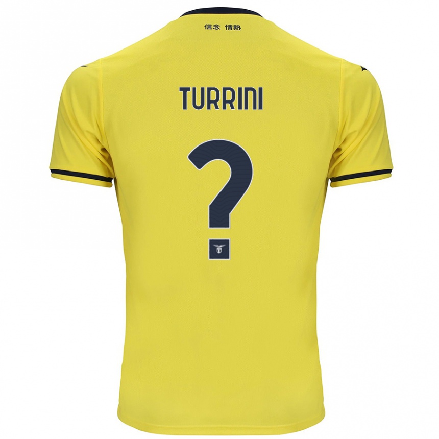 Femme Football Maillot Giordano Turrini #0 Jaune Tenues Extérieur 2024/25