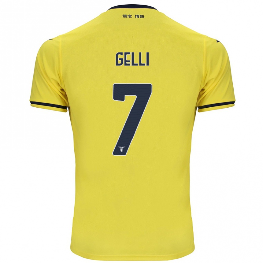 Femme Football Maillot Valerio Gelli #7 Jaune Tenues Extérieur 2024/25