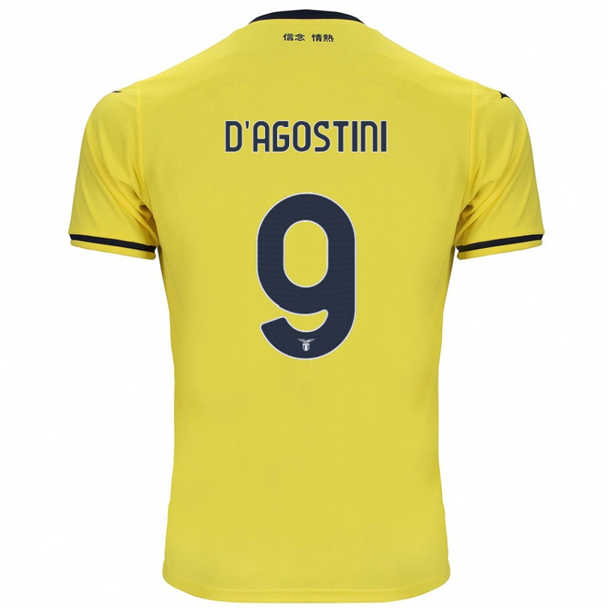 Femme Football Maillot Lorenzo D'agostini #9 Jaune Tenues Extérieur 2024/25