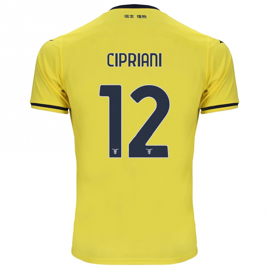 Femme Football Maillot Alessio Cipriani #12 Jaune Tenues Extérieur 2024/25