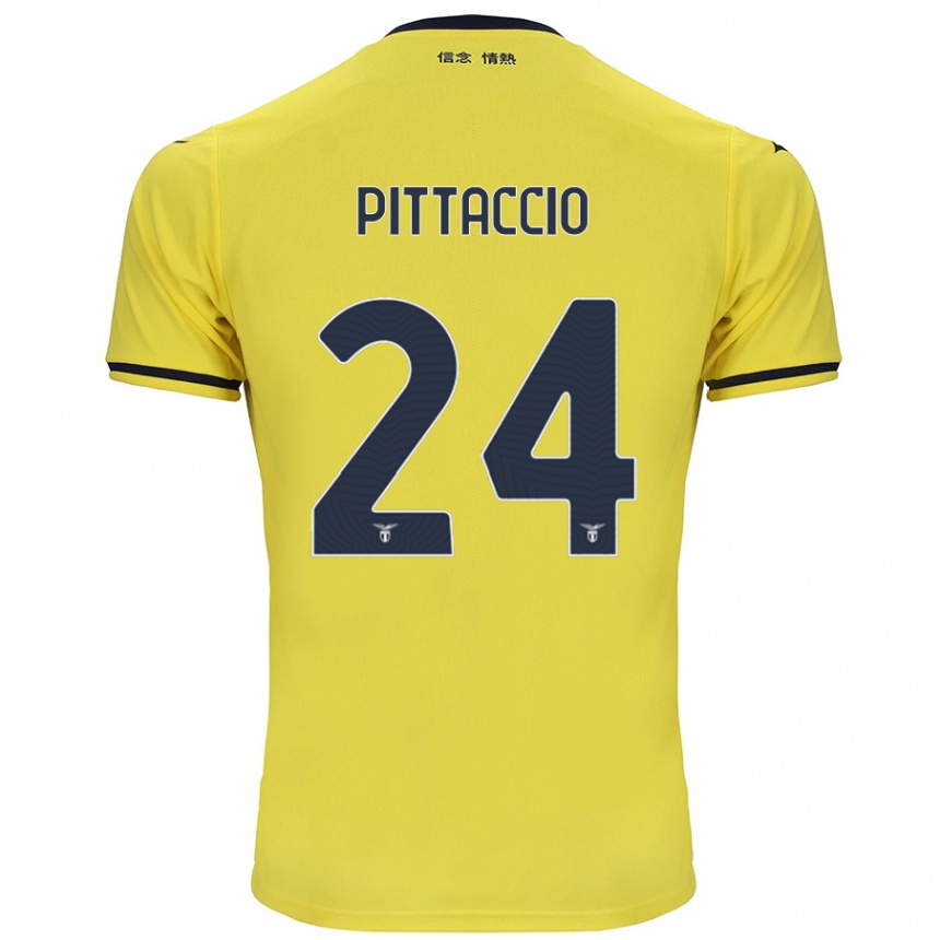 Femme Football Maillot Francesca Pittaccio #24 Jaune Tenues Extérieur 2024/25