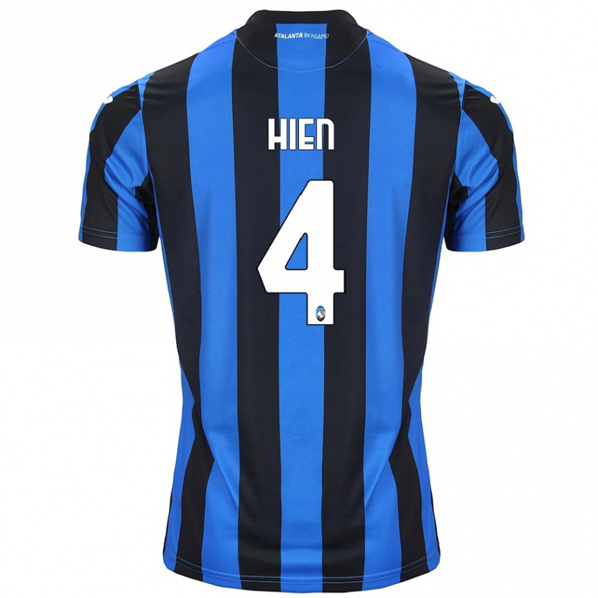 Enfant Football Maillot Isak Hien #4 Bleu Noir Tenues Domicile 2024/25