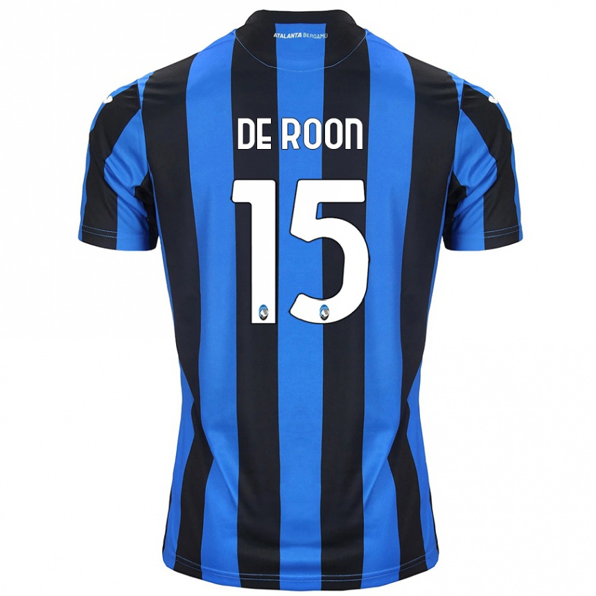 Enfant Football Maillot Marten De Roon #15 Bleu Noir Tenues Domicile 2024/25