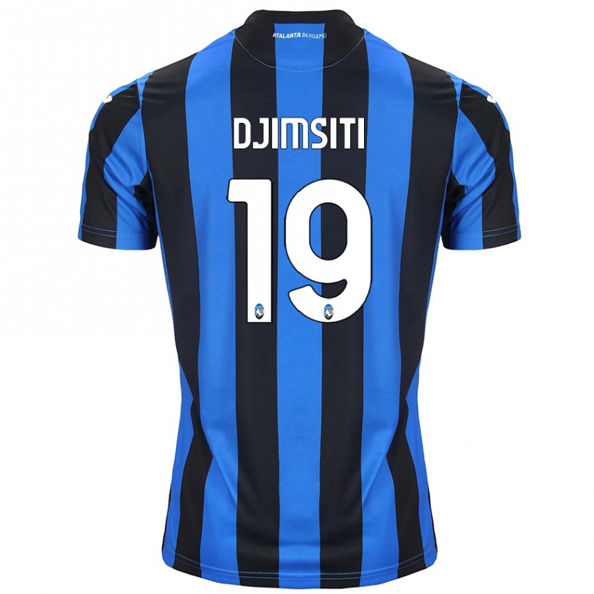 Enfant Football Maillot Berat Djimsiti #19 Bleu Noir Tenues Domicile 2024/25