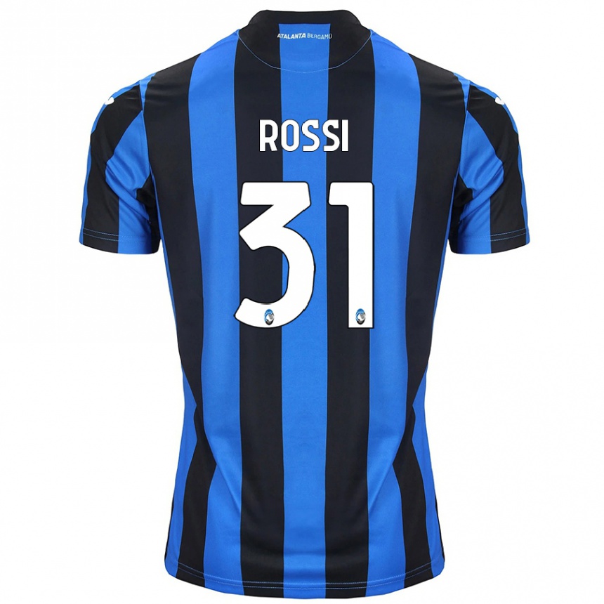 Enfant Football Maillot Francesco Rossi #31 Bleu Noir Tenues Domicile 2024/25