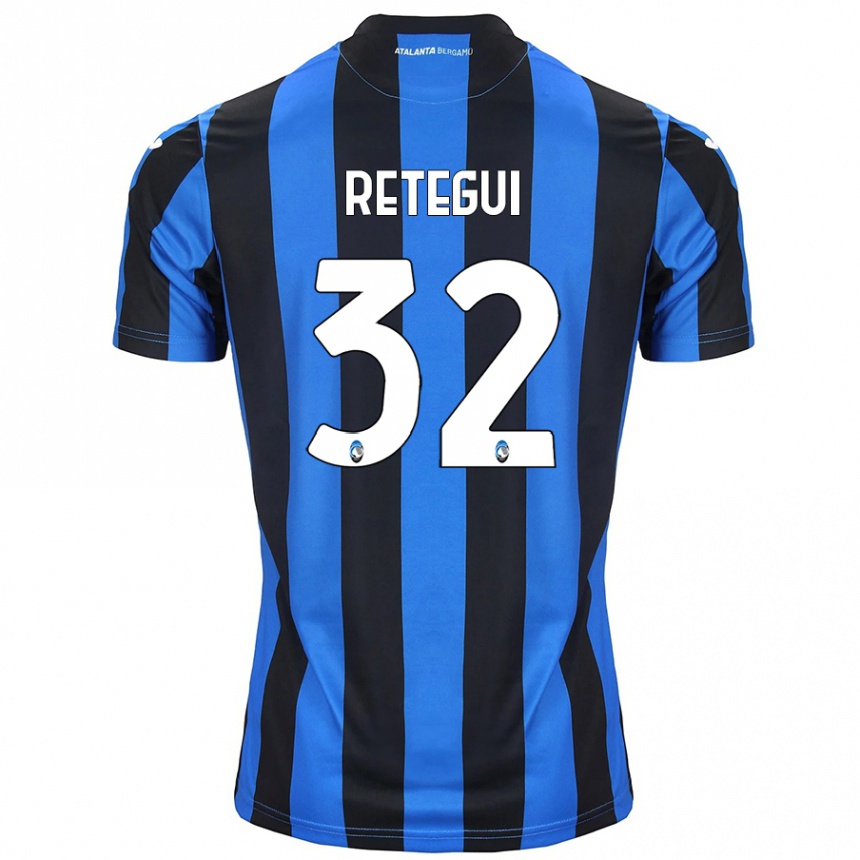 Enfant Football Maillot Mateo Retegui #32 Bleu Noir Tenues Domicile 2024/25