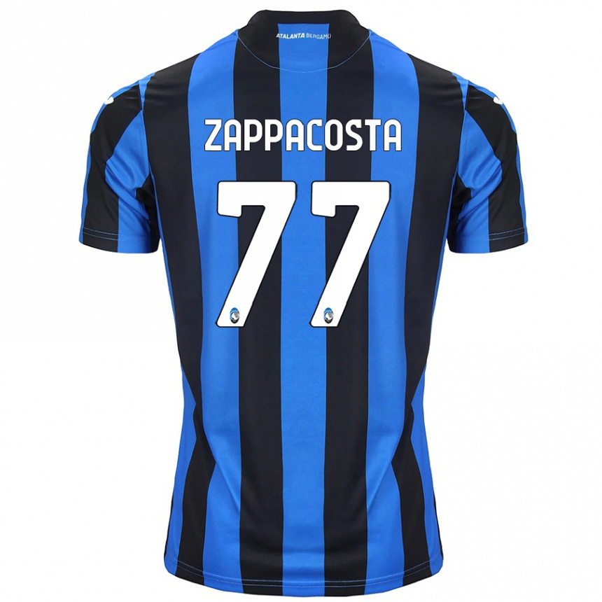 Enfant Football Maillot Davide Zappacosta #77 Bleu Noir Tenues Domicile 2024/25