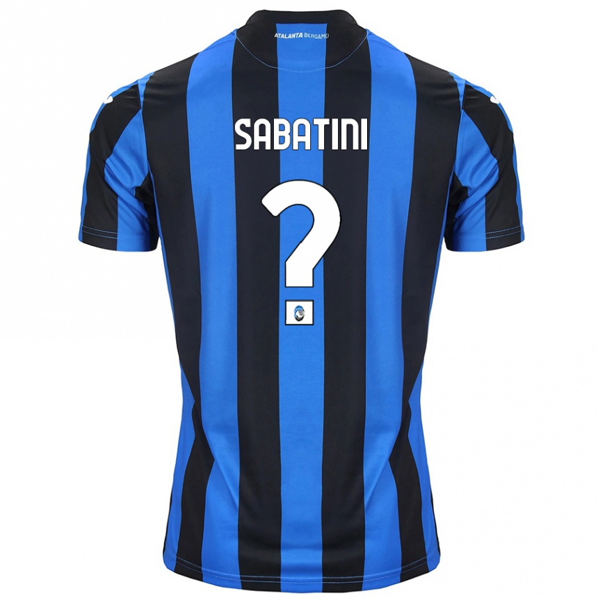 Enfant Football Maillot Carlo Sabatini #0 Bleu Noir Tenues Domicile 2024/25